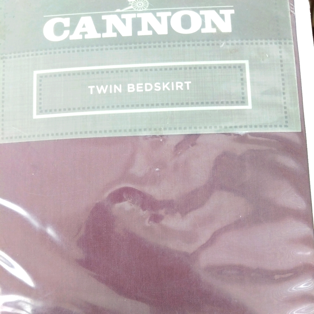 Cannon Twin Bed Skirt Plum Minimalist